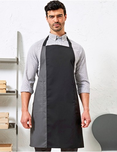 P-PR162-Colours Collection Contrast Bib Apron